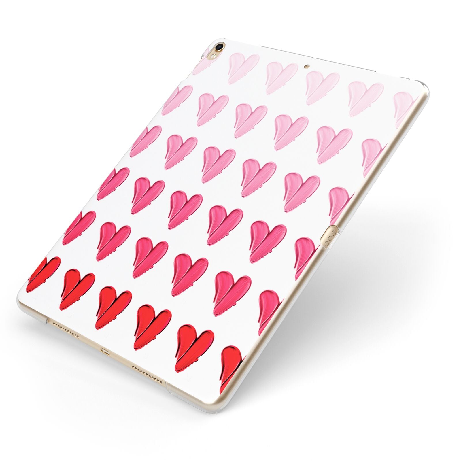 Brushstroke Heart Apple iPad Case on Gold iPad Side View