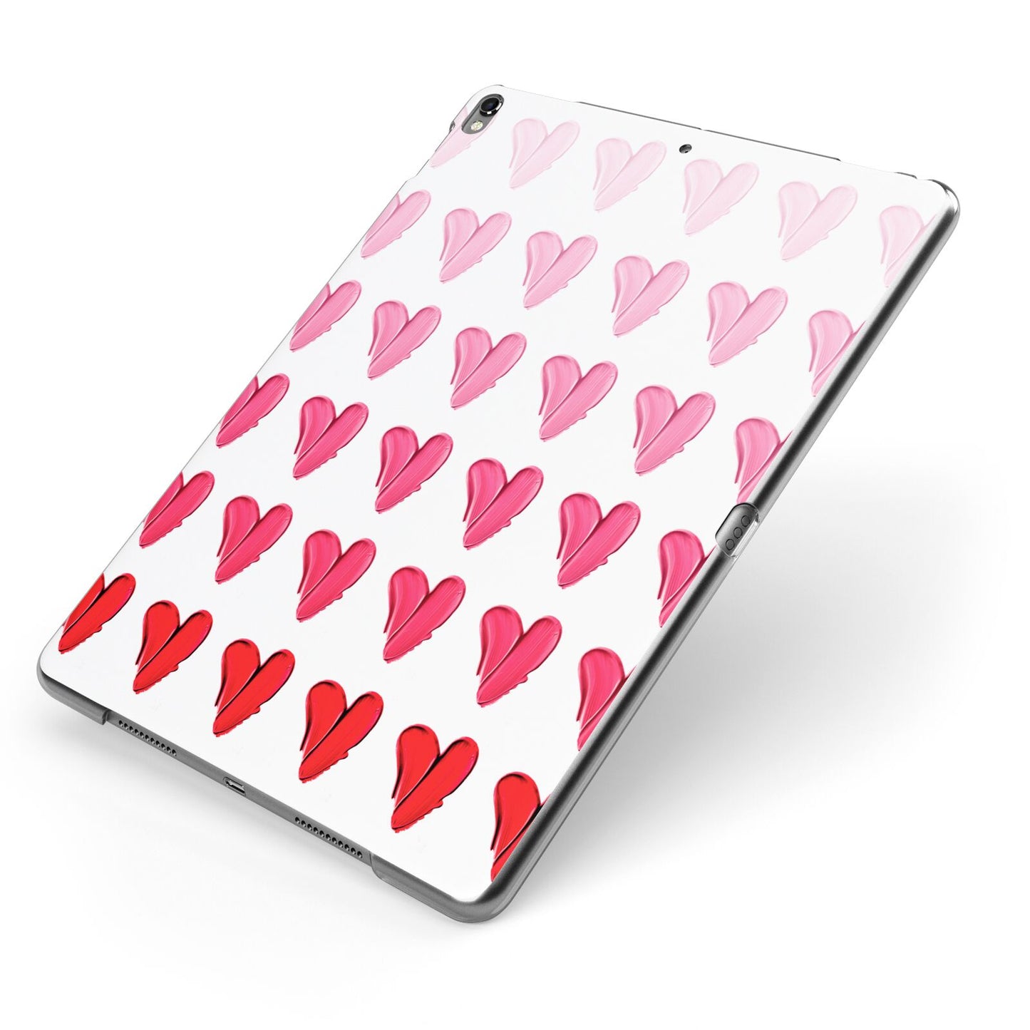 Brushstroke Heart Apple iPad Case on Grey iPad Side View