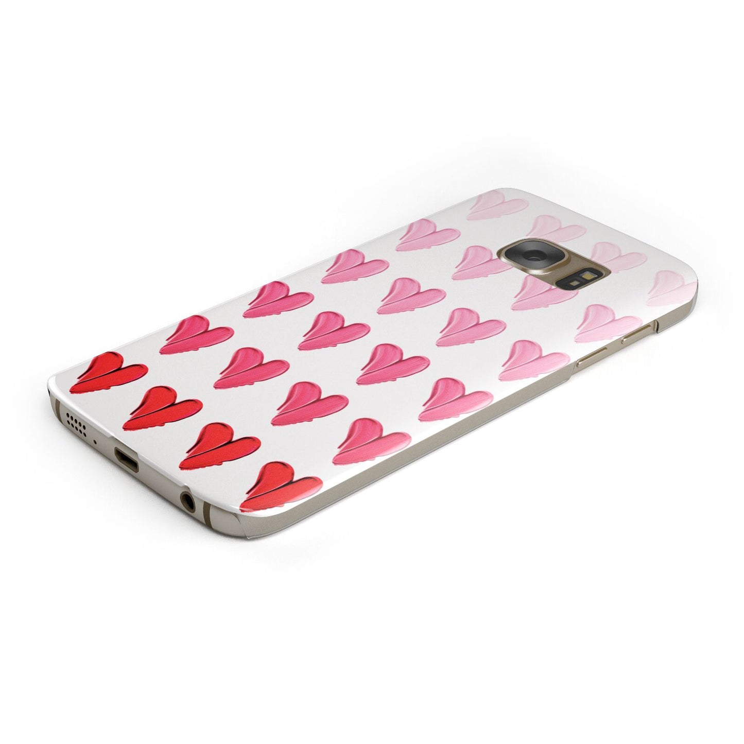 Brushstroke Heart Protective Samsung Galaxy Case Angled Image