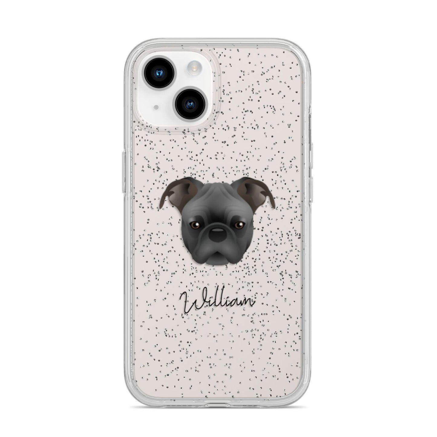 Bugg Personalised iPhone 14 Glitter Tough Case Starlight