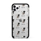 Bull Pei Icon with Name Apple iPhone 11 Pro Max in Silver with Black Impact Case