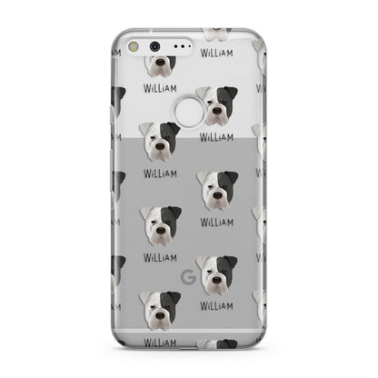 Bull Pei Icon with Name Google Pixel Case