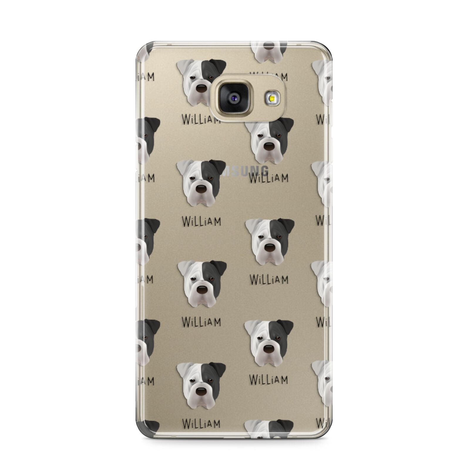 Bull Pei Icon with Name Samsung Galaxy A9 2016 Case on gold phone