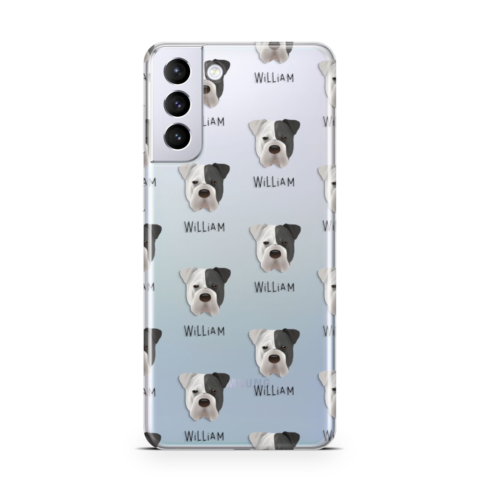 Bull Pei Icon with Name Samsung S21 Plus Phone Case