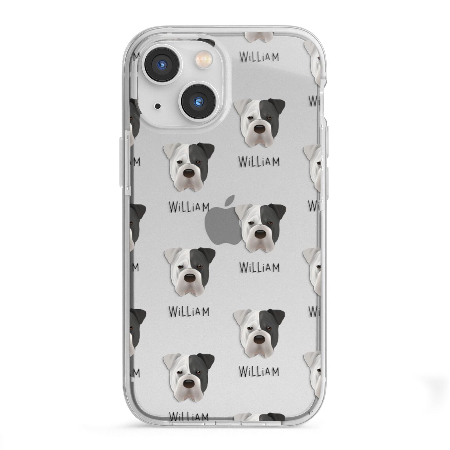 Bull Pei Icon with Name iPhone 13 Mini TPU Impact Case with White Edges