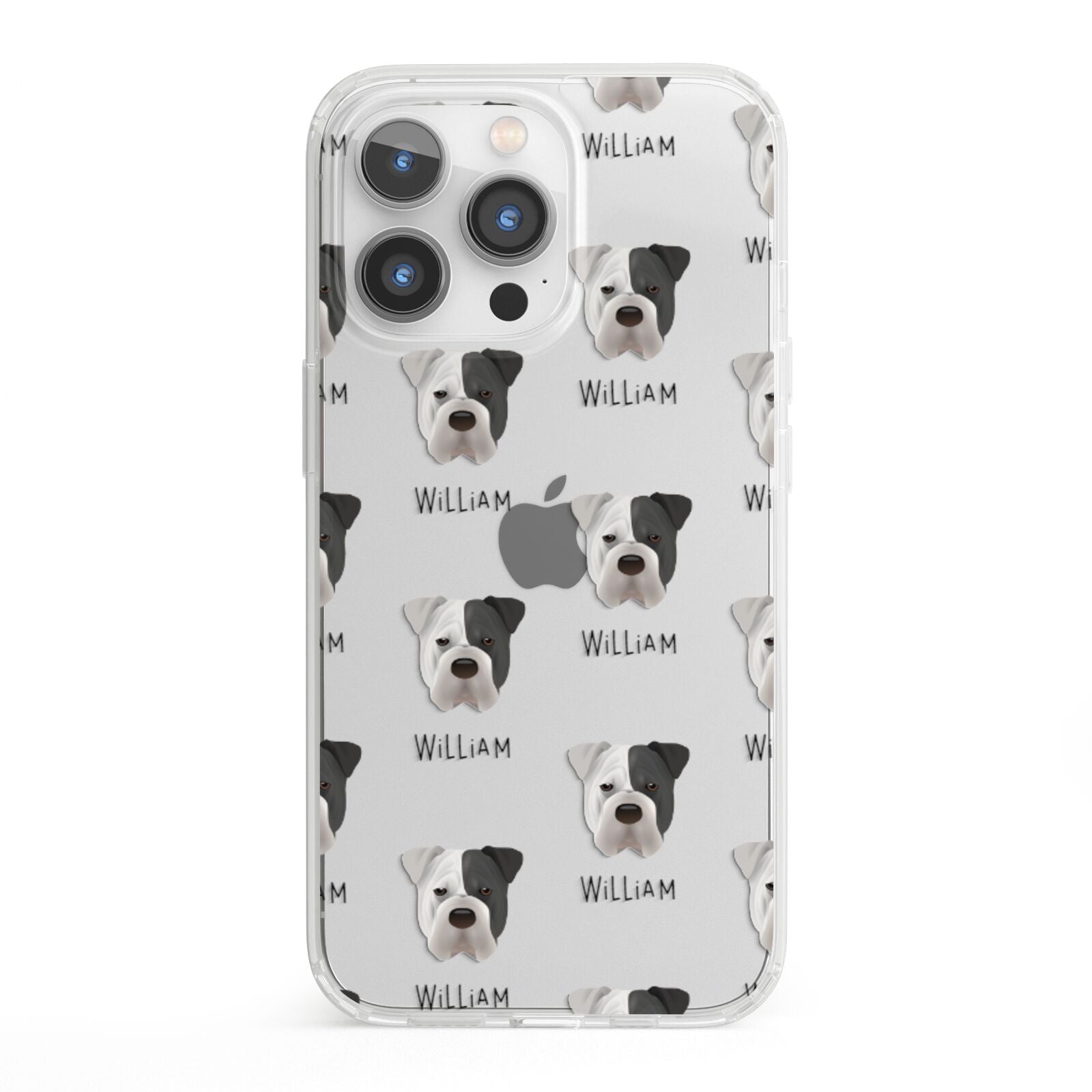 Bull Pei Icon with Name iPhone 13 Pro Clear Bumper Case