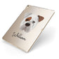 Bull Pei Personalised Apple iPad Case on Gold iPad Side View