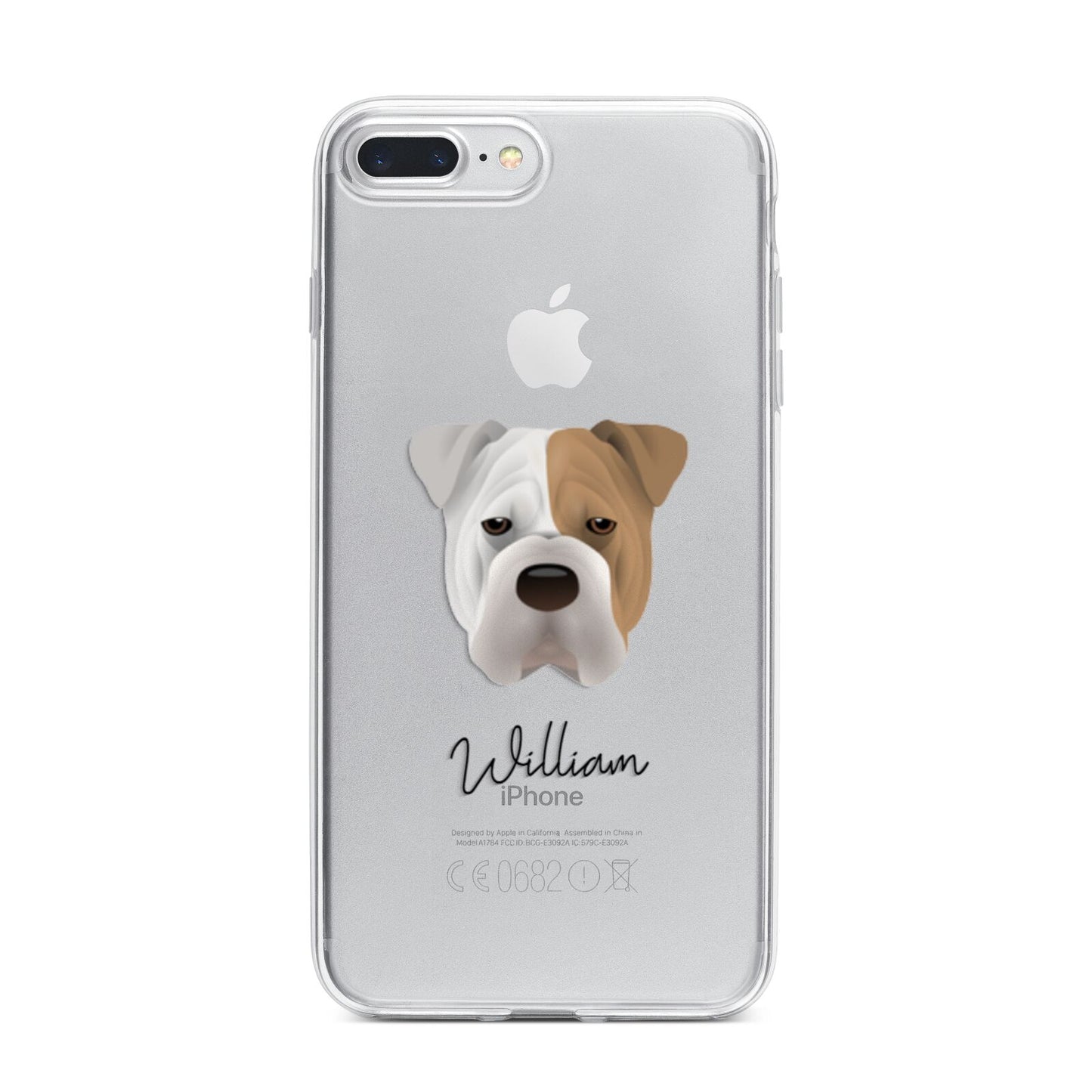 Bull Pei Personalised iPhone 7 Plus Bumper Case on Silver iPhone