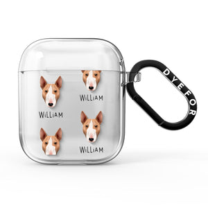 Bull Terrier Icon with Name AirPods Case