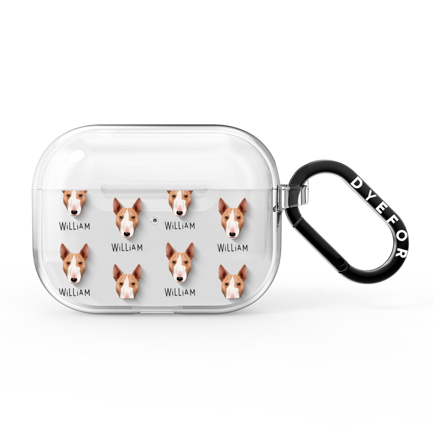 Bull Terrier Icon with Name AirPods Pro Clear Case