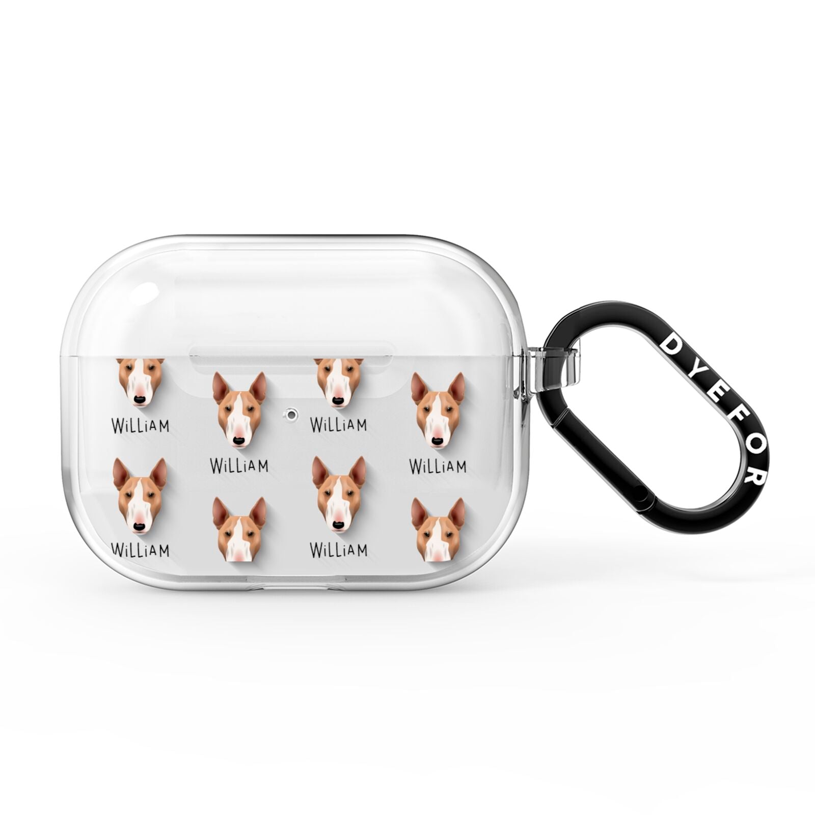 Bull Terrier Icon with Name AirPods Pro Clear Case