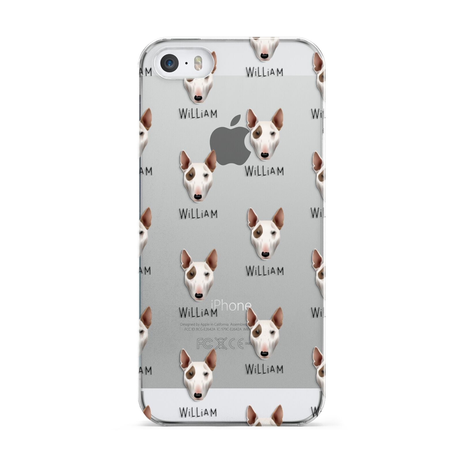 Bull Terrier Icon with Name Apple iPhone 5 Case