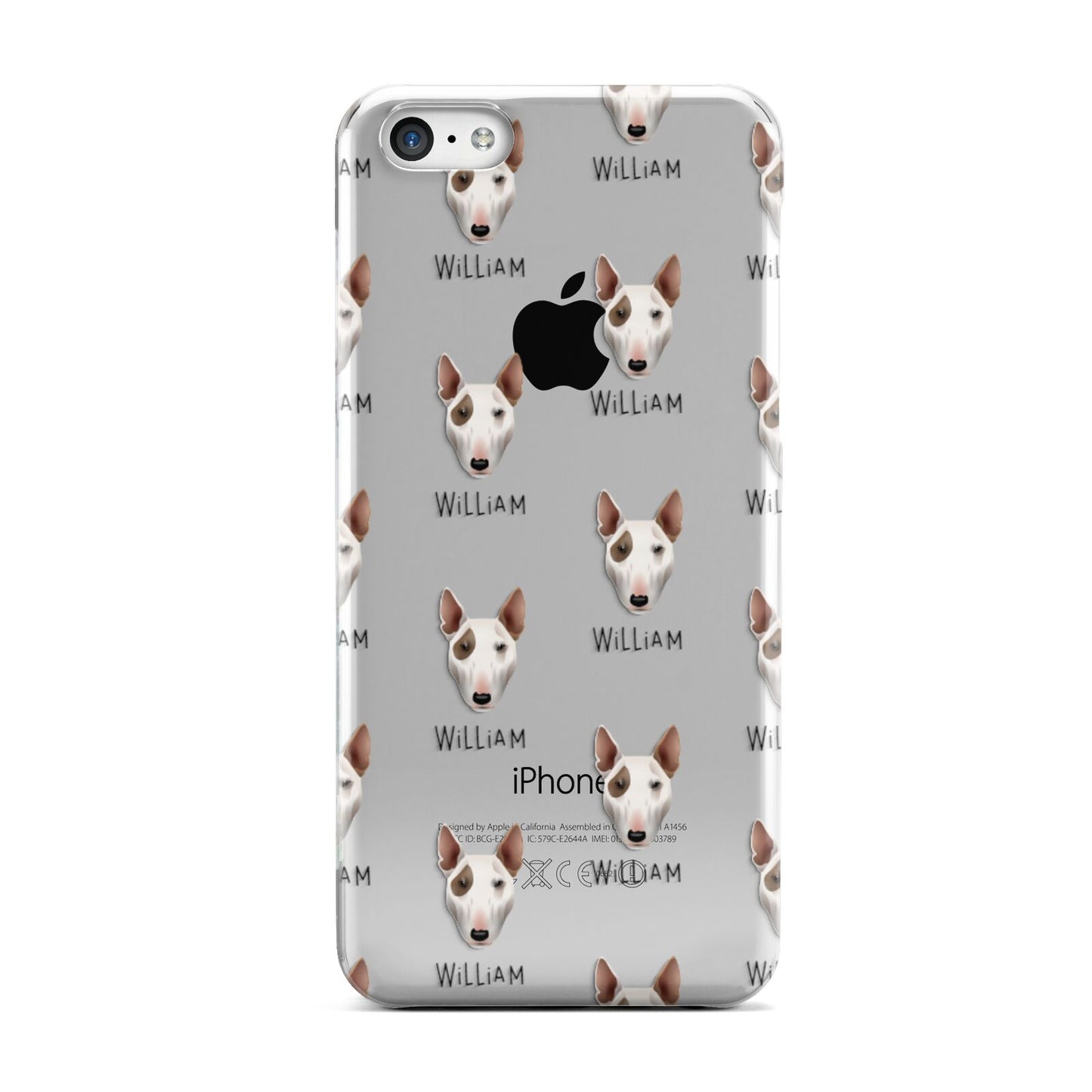 Bull Terrier Icon with Name Apple iPhone 5c Case