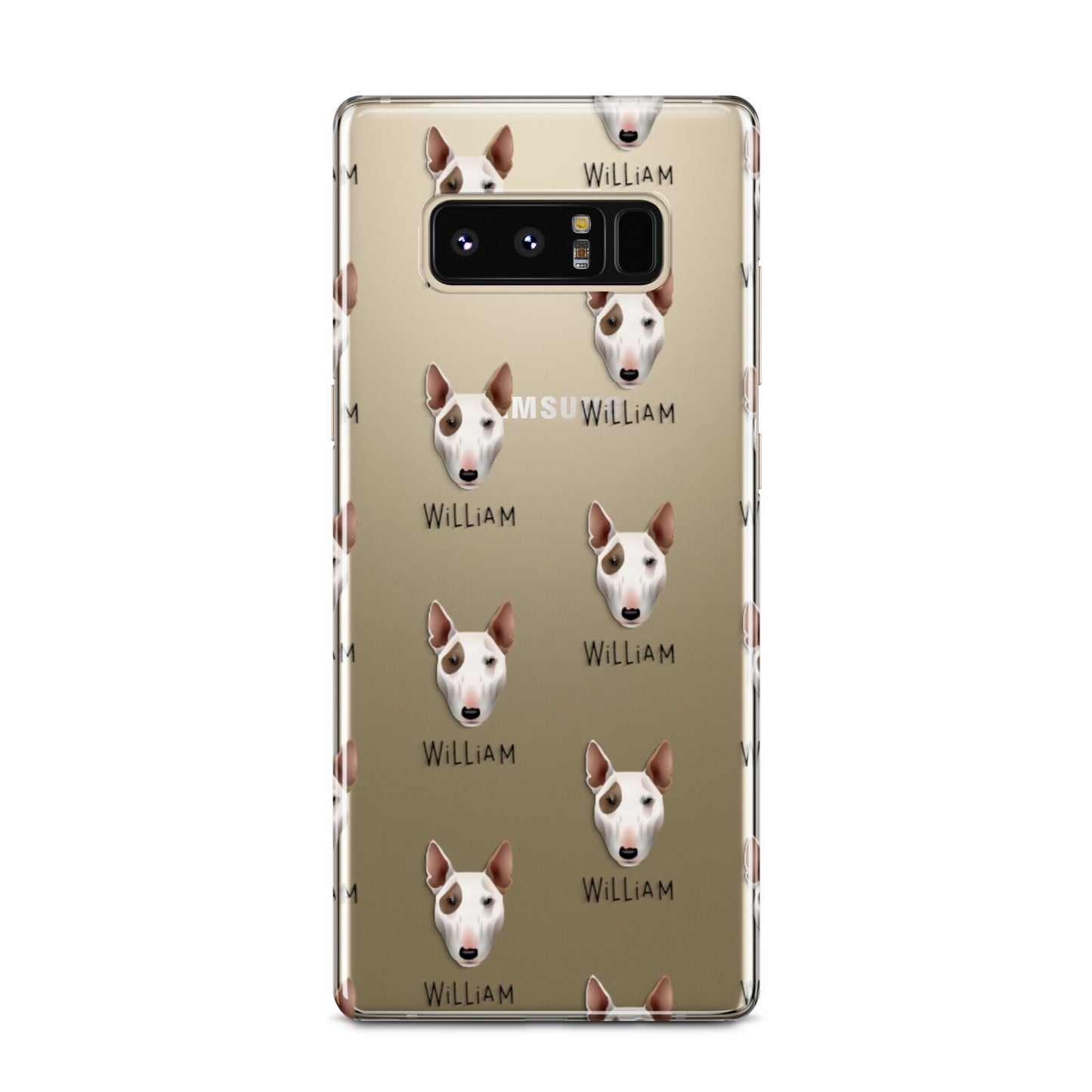 Bull Terrier Icon with Name Samsung Galaxy Note 8 Case