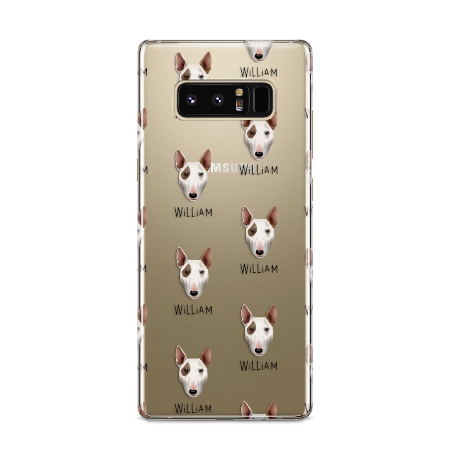 Bull Terrier Icon with Name Samsung Galaxy S8 Case