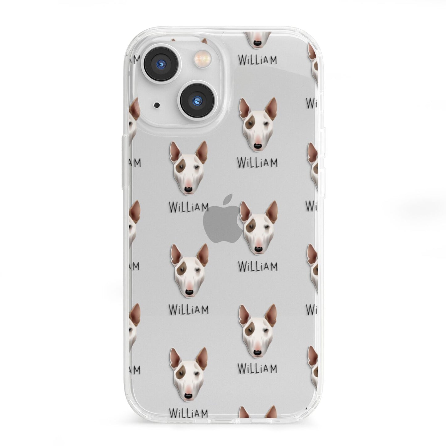 Bull Terrier Icon with Name iPhone 13 Mini Clear Bumper Case