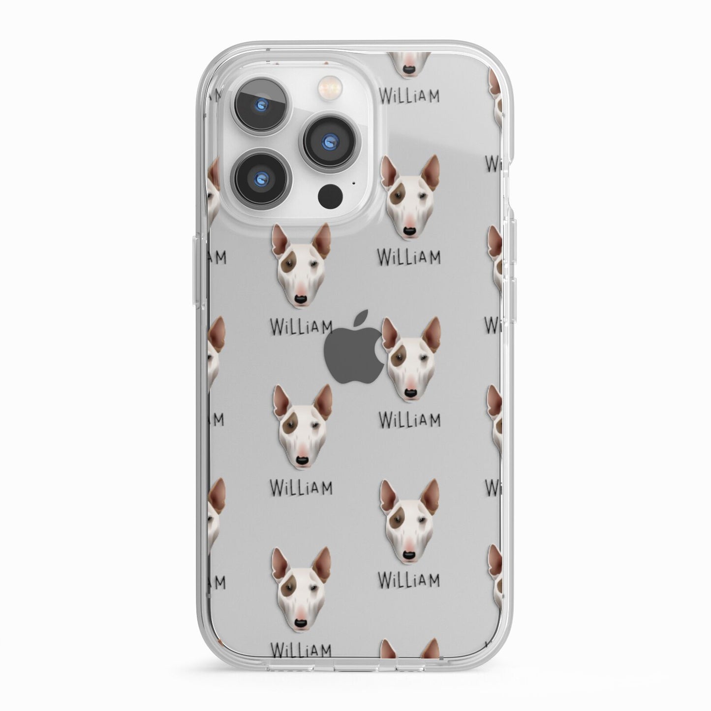 Bull Terrier Icon with Name iPhone 13 Pro TPU Impact Case with White Edges