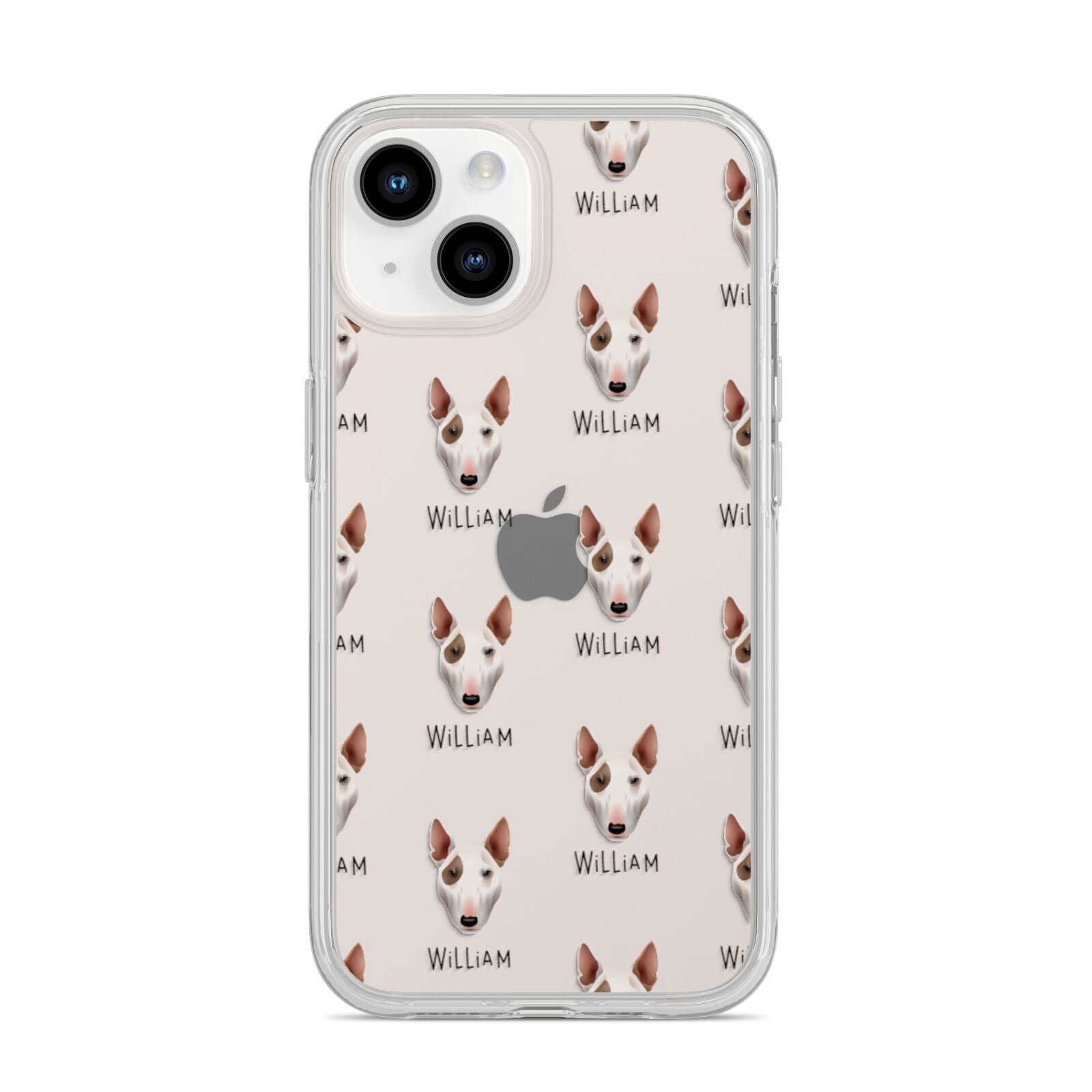 Bull Terrier Icon with Name iPhone 14 Clear Tough Case Starlight
