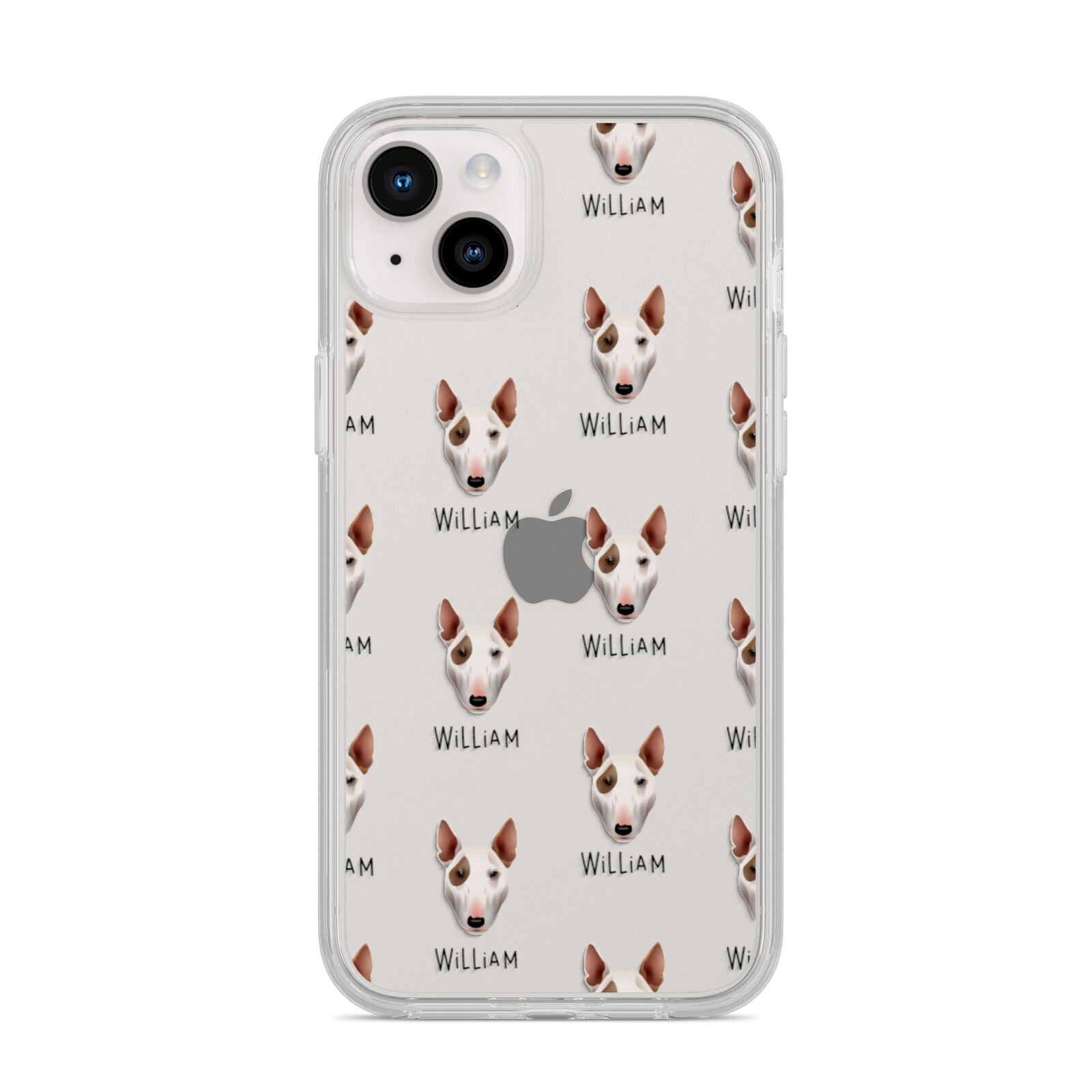 Bull Terrier Icon with Name iPhone 14 Plus Clear Tough Case Starlight