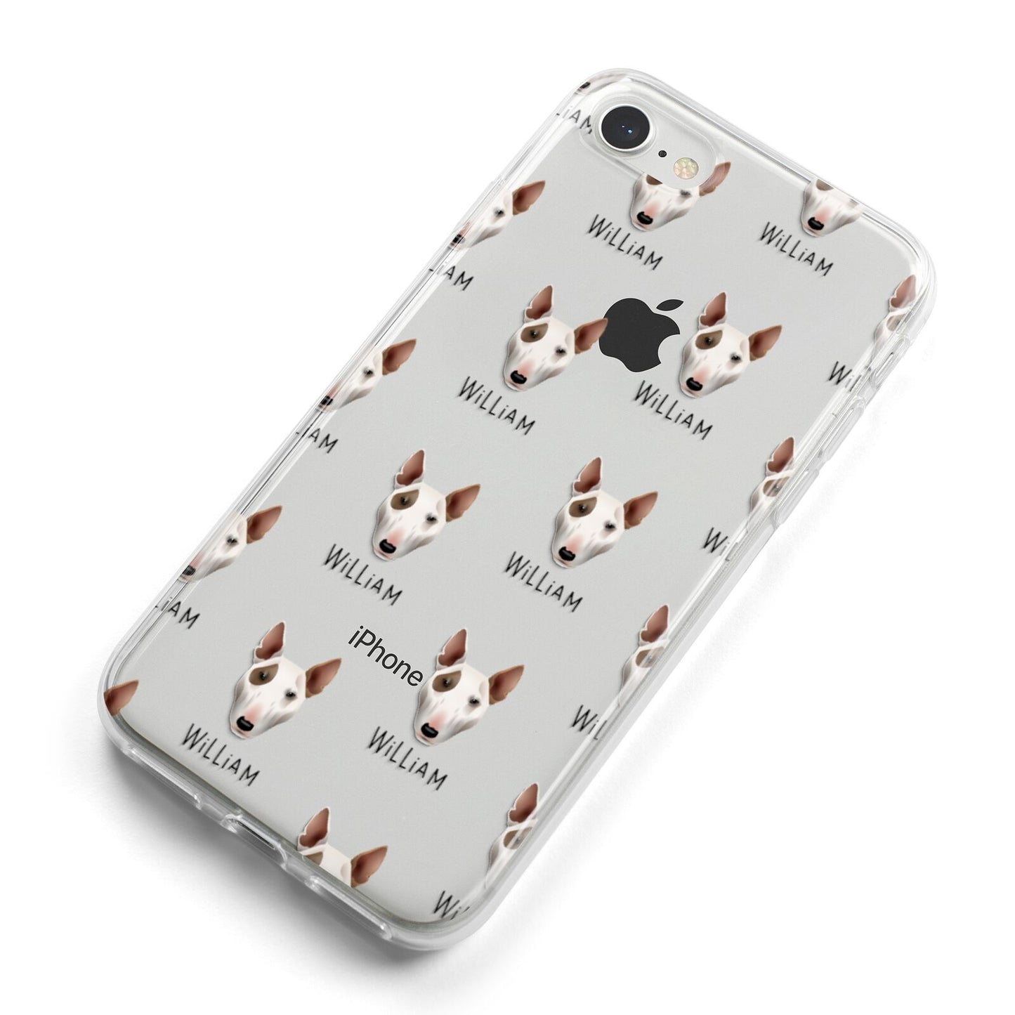 Bull Terrier Icon with Name iPhone 8 Bumper Case on Silver iPhone Alternative Image