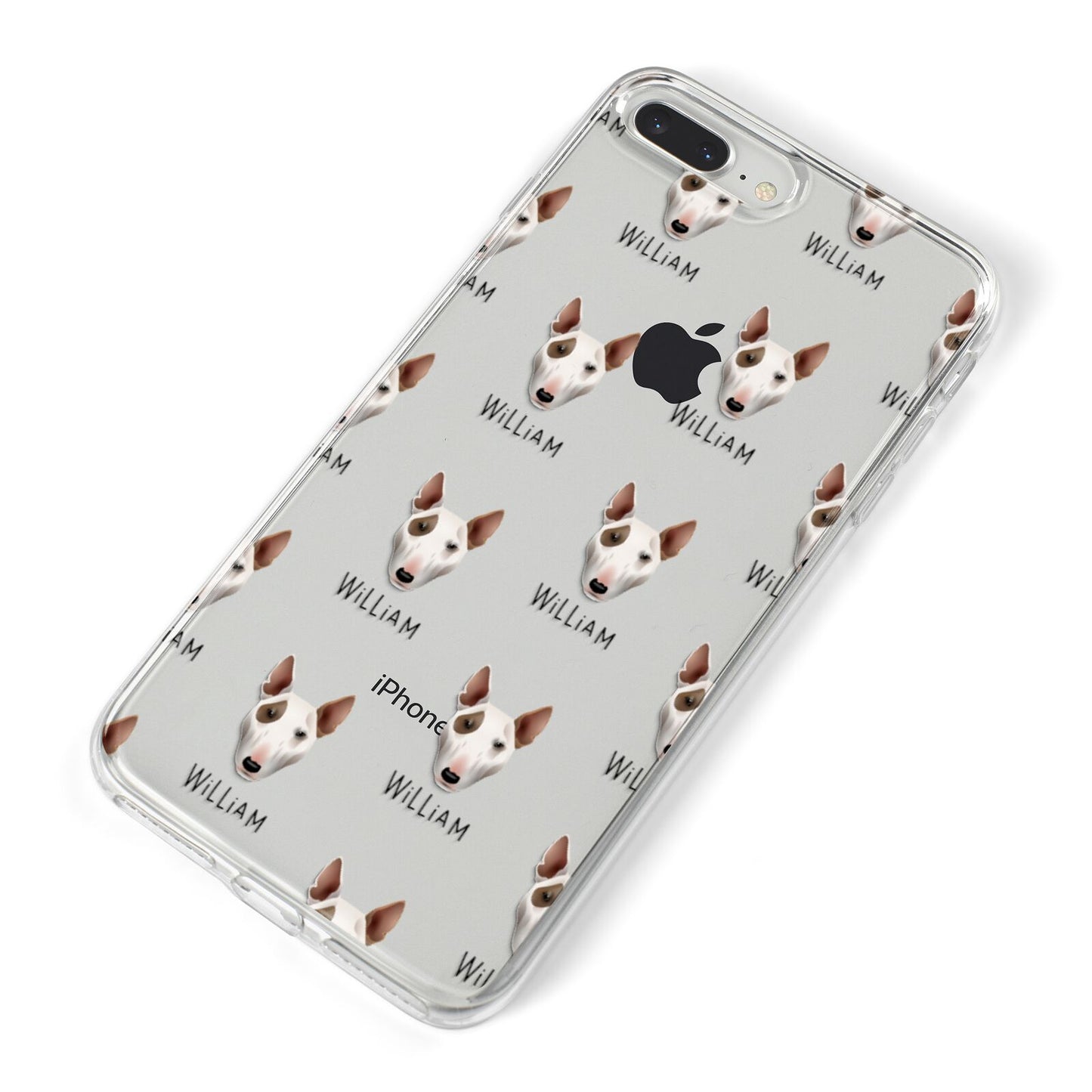 Bull Terrier Icon with Name iPhone 8 Plus Bumper Case on Silver iPhone Alternative Image