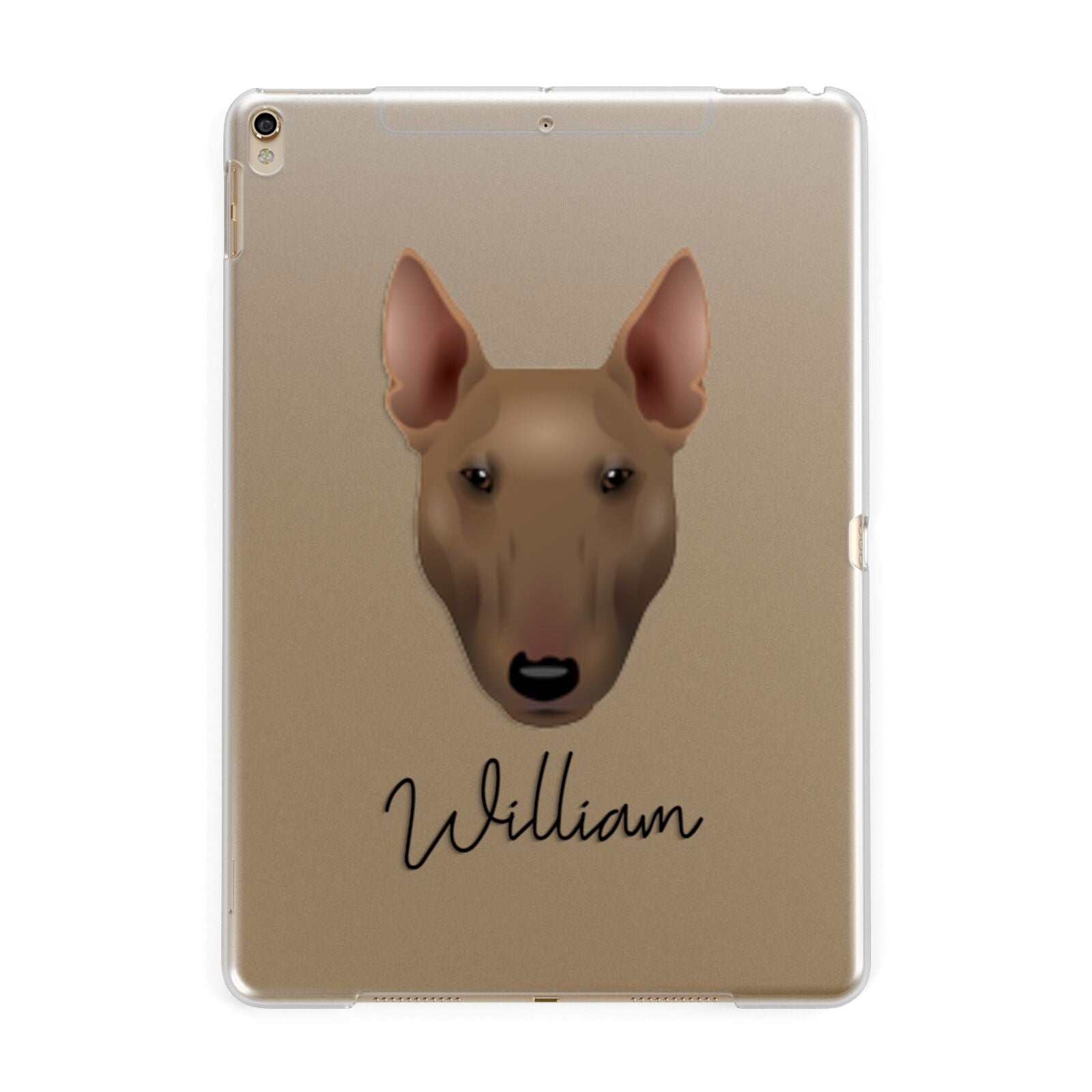 Bull Terrier Personalised Apple iPad Gold Case