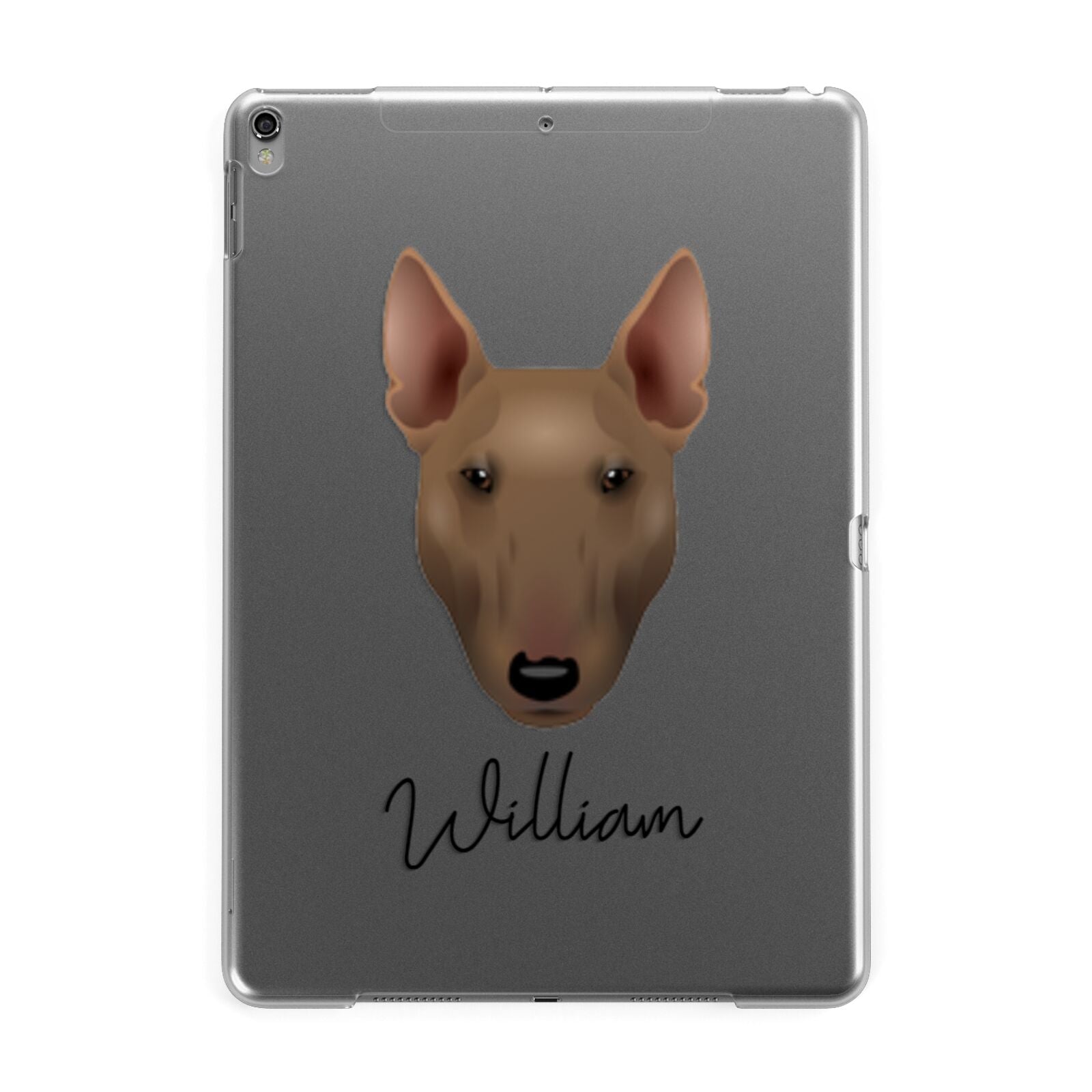 Bull Terrier Personalised Apple iPad Grey Case