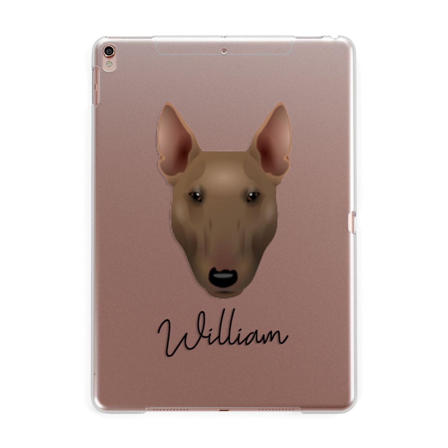Bull Terrier Personalised Apple iPad Rose Gold Case