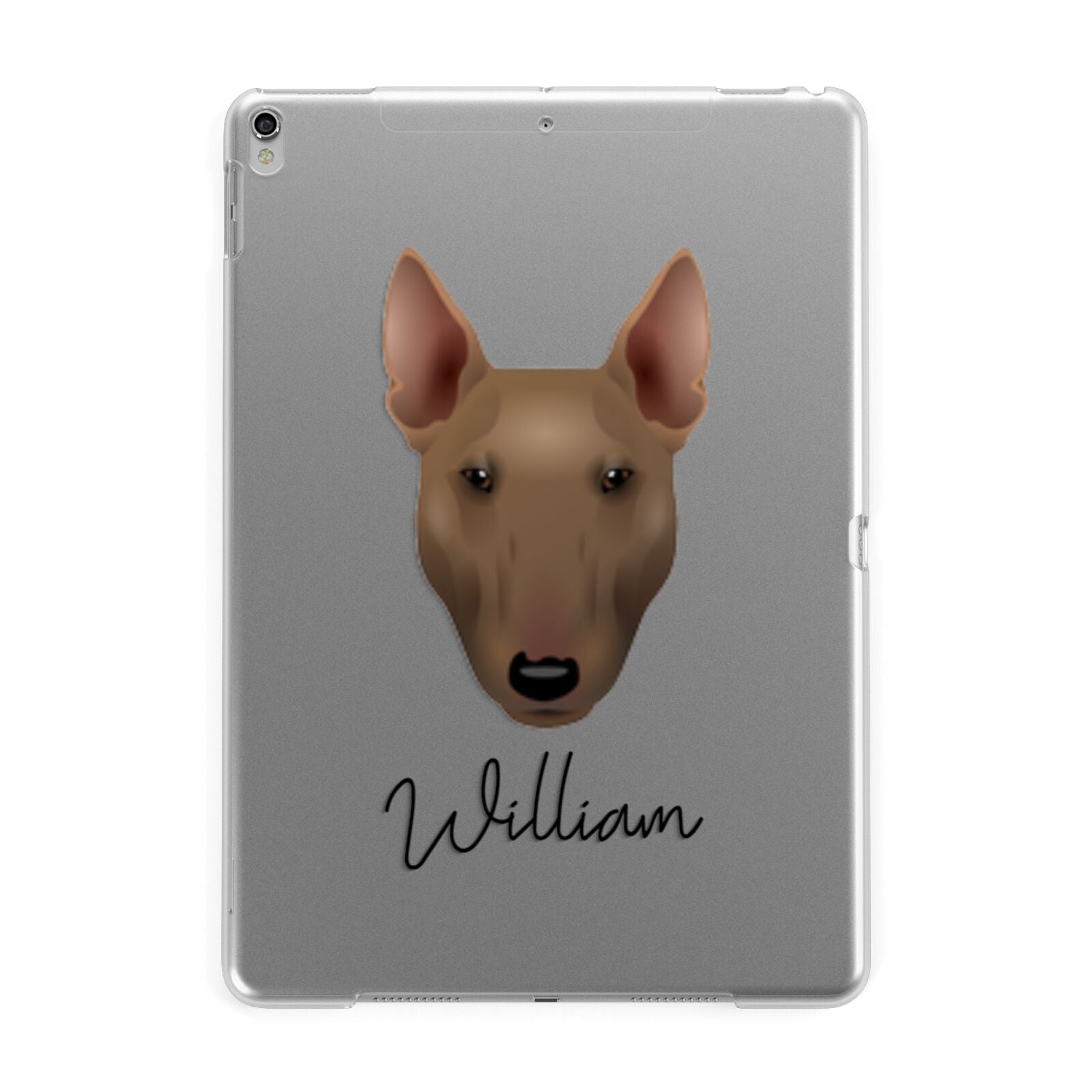 Bull Terrier Personalised Apple iPad Silver Case