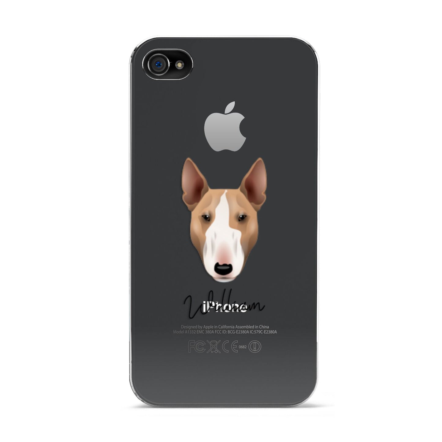 Bull Terrier Personalised Apple iPhone 4s Case