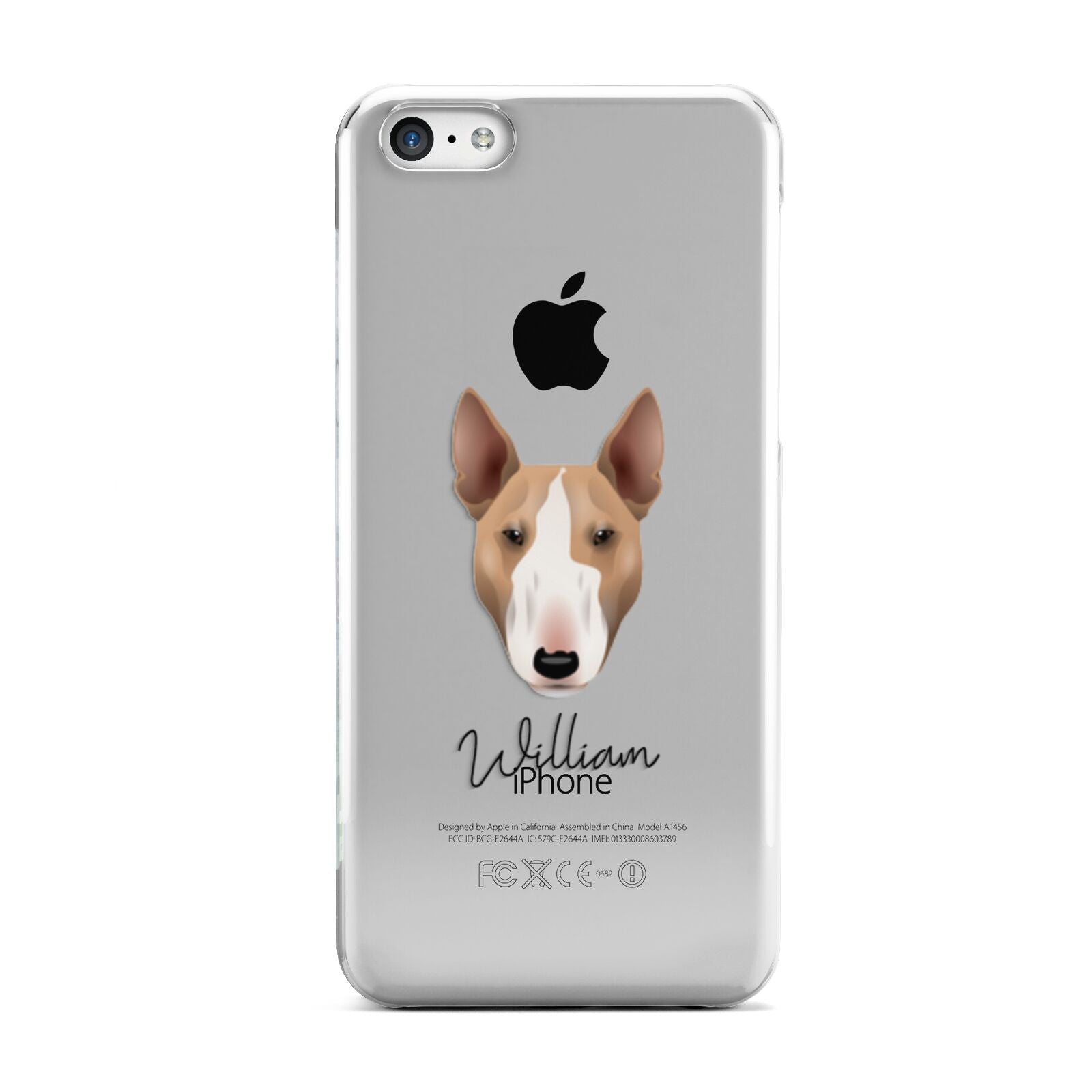 Bull Terrier Personalised Apple iPhone 5c Case