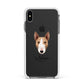 Bull Terrier Personalised Apple iPhone Xs Max Impact Case White Edge on Black Phone