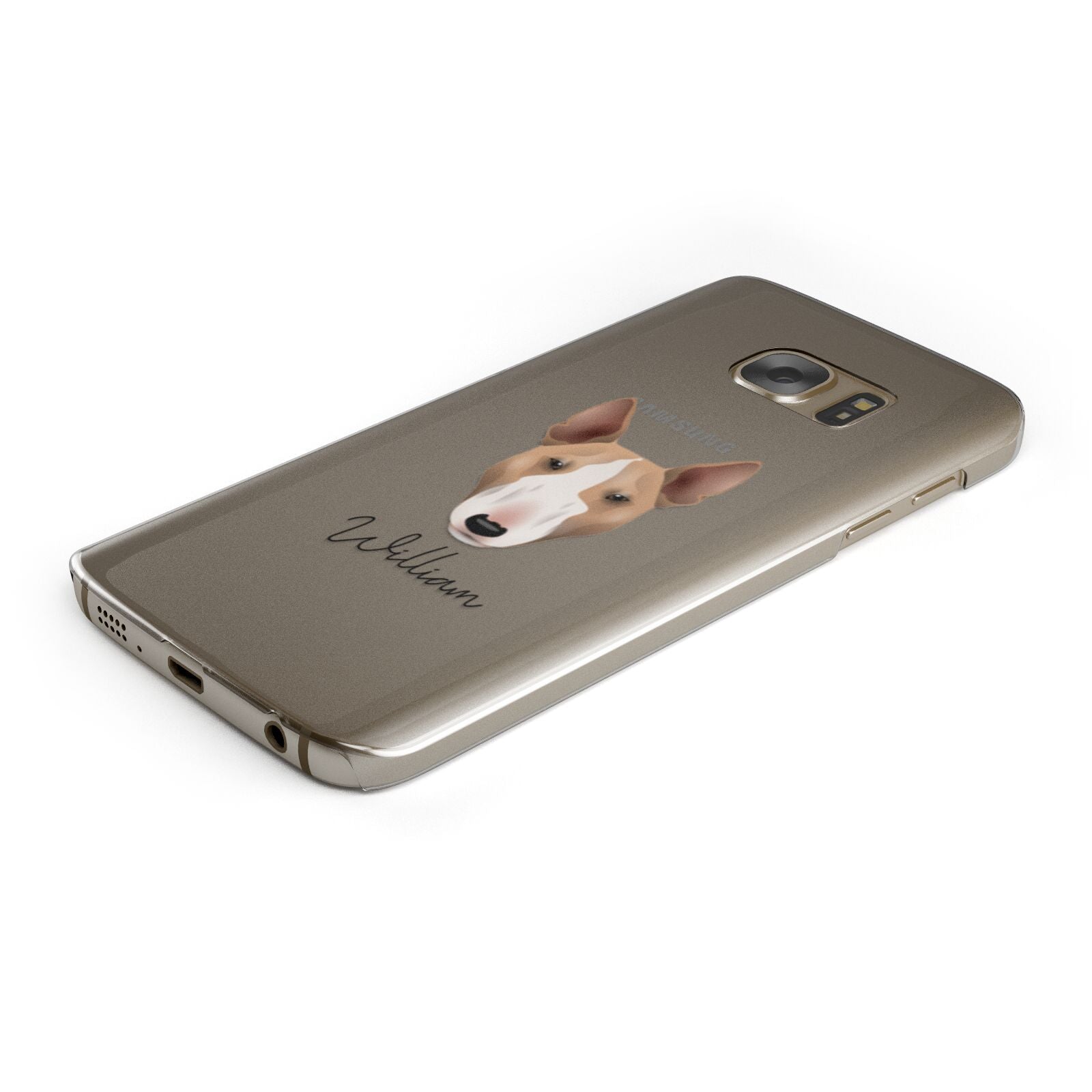 Bull Terrier Personalised Samsung Galaxy Case Bottom Cutout