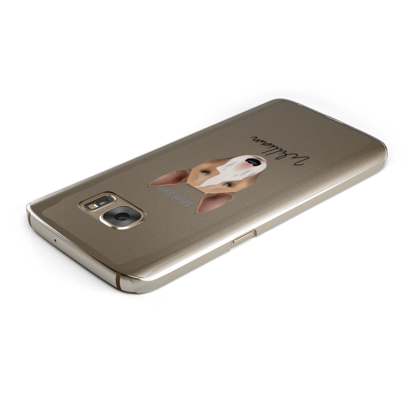 Bull Terrier Personalised Samsung Galaxy Case Top Cutout