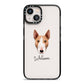 Bull Terrier Personalised iPhone 13 Black Impact Case on Silver phone