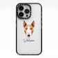 Bull Terrier Personalised iPhone 13 Pro Black Impact Case on Silver phone