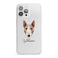 Bull Terrier Personalised iPhone 13 Pro Max Clear Bumper Case