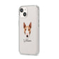 Bull Terrier Personalised iPhone 14 Clear Tough Case Starlight Angled Image
