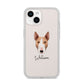 Bull Terrier Personalised iPhone 14 Clear Tough Case Starlight