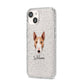 Bull Terrier Personalised iPhone 14 Glitter Tough Case Starlight Angled Image