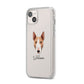 Bull Terrier Personalised iPhone 14 Plus Clear Tough Case Starlight Angled Image
