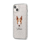 Bull Terrier Personalised iPhone 14 Plus Glitter Tough Case Starlight Angled Image