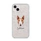 Bull Terrier Personalised iPhone 14 Plus Glitter Tough Case Starlight