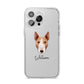 Bull Terrier Personalised iPhone 14 Pro Max Clear Tough Case Silver
