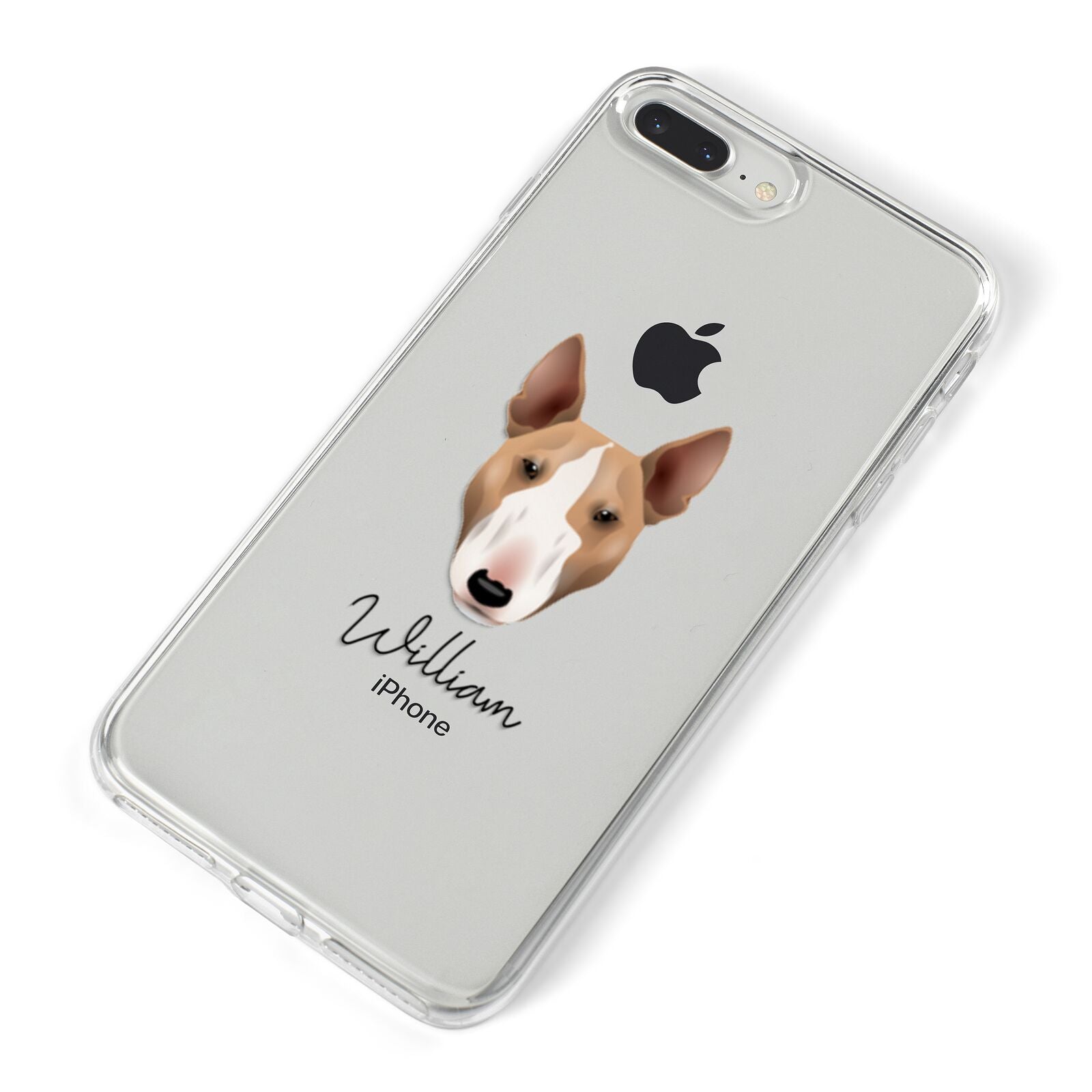 Bull Terrier Personalised iPhone 8 Plus Bumper Case on Silver iPhone Alternative Image