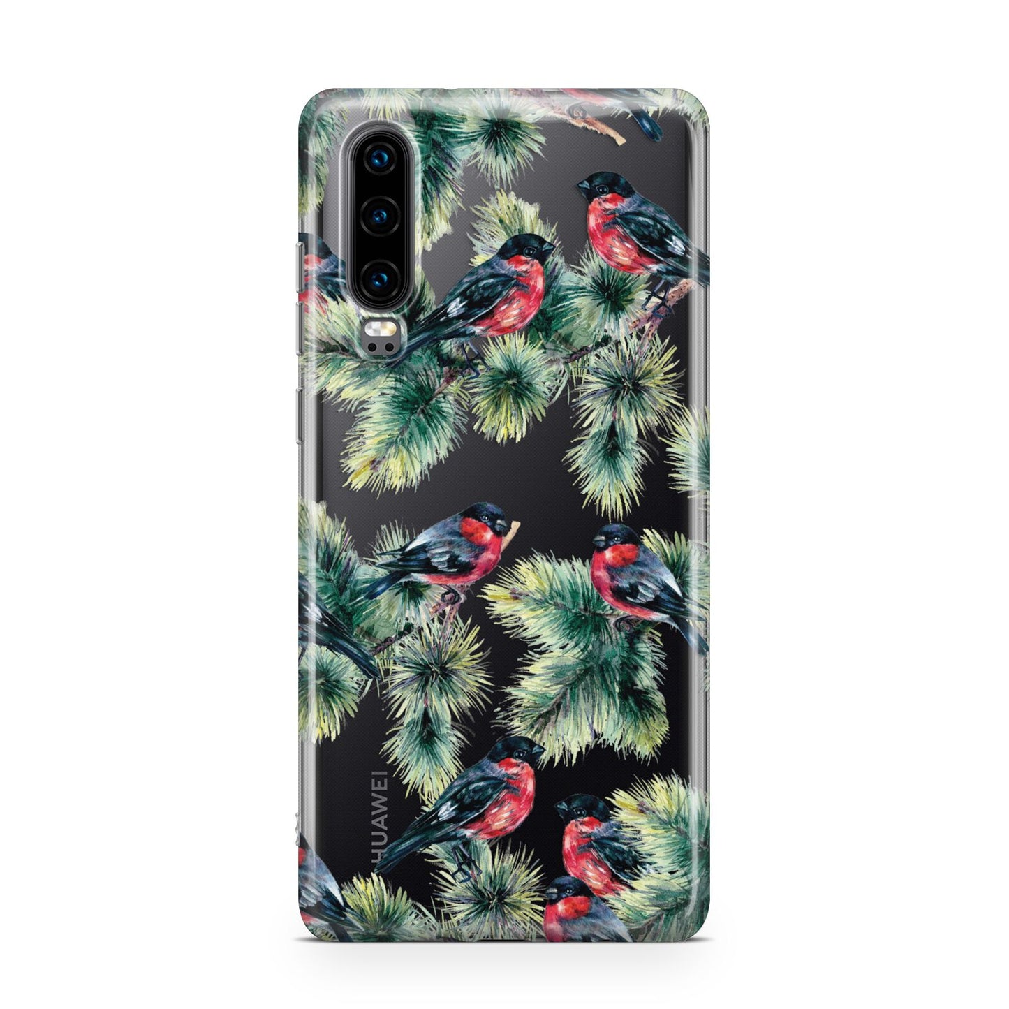 Bullfinch Pine Tree Huawei P30 Phone Case