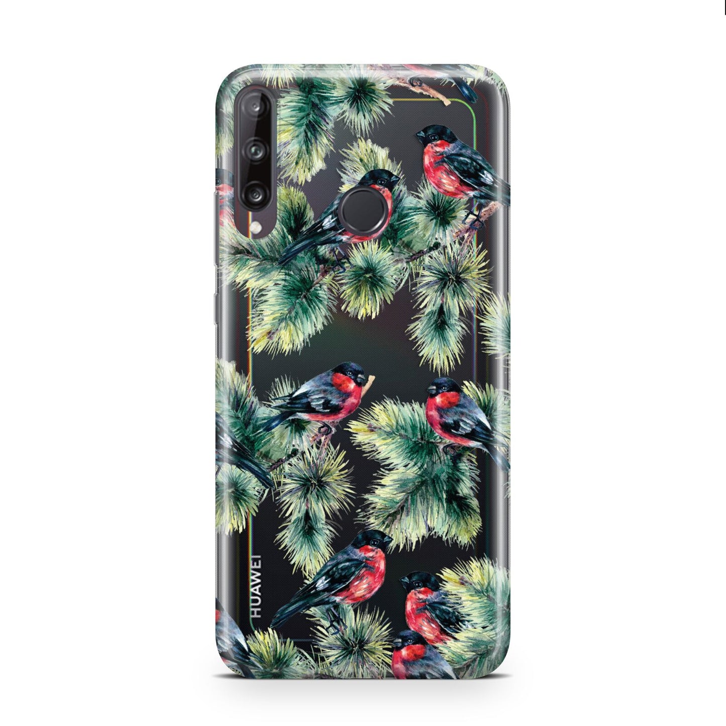 Bullfinch Pine Tree Huawei P40 Lite E Phone Case