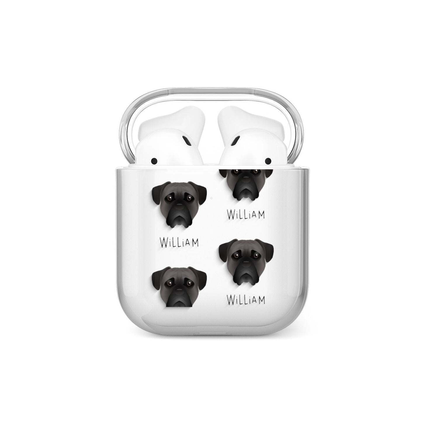 Bullmastiff Icon with Name AirPods Case