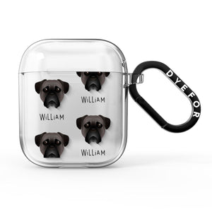 Bullmastiff Icon with Name AirPods Case