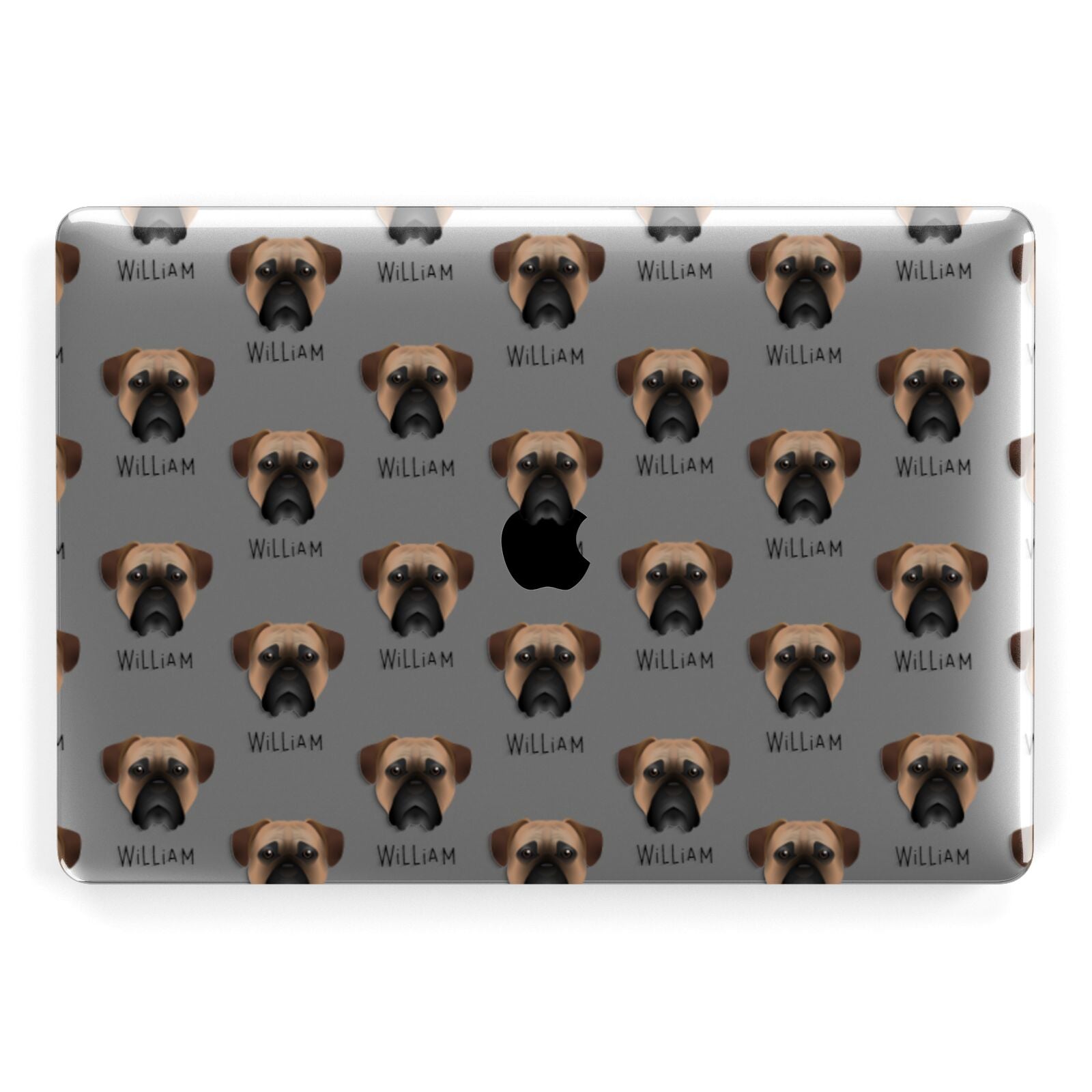 Bullmastiff Icon with Name Apple MacBook Case